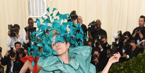 Twitter Reacts to Frances McDormand's Wild Blue Dress at the 2018 Met Gala