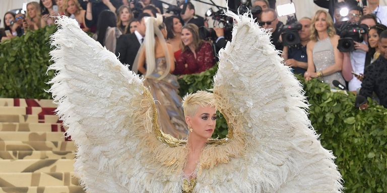 Katy Perry dressed as an actual angel on the 2018 Met Gala red carpet