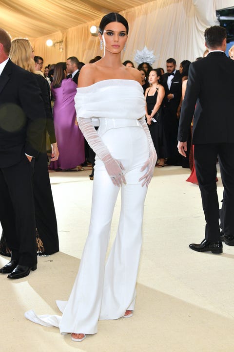 Kendall Jenner S Met Gala Jumpsuit Copies Kim Kardashian S Met Gala 17 Look