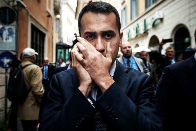 rome, italy   may 17 luigi di maio, leader of 5 star movement m5s talks on the phone during a new day of meetings for the formation of the new government on may 17, 2018 in rome, italy today, 5 star movement m5s leader luigi di maio said that he is confident a deal with the league on the program for a new government will be reached by the end of the day photo by antonio masiellogetty images