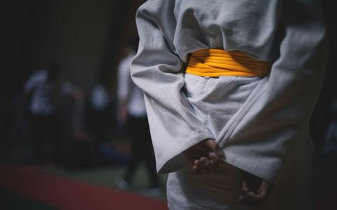jiu jitsu judo junior fighter wearing kimono