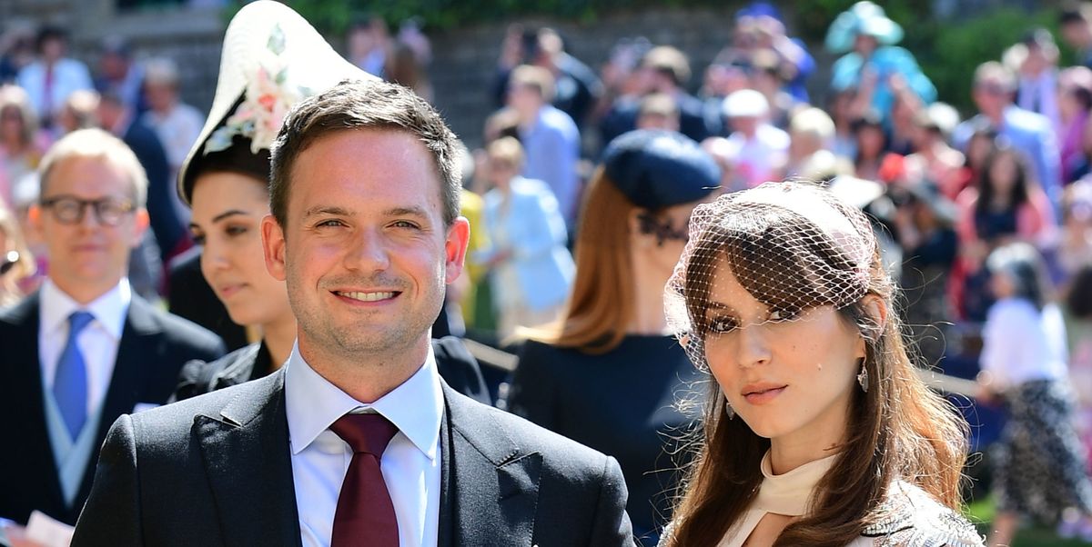 Suits Cast Members Patrick J Adams And Sarah Raffety Arrive At Royal Wedding