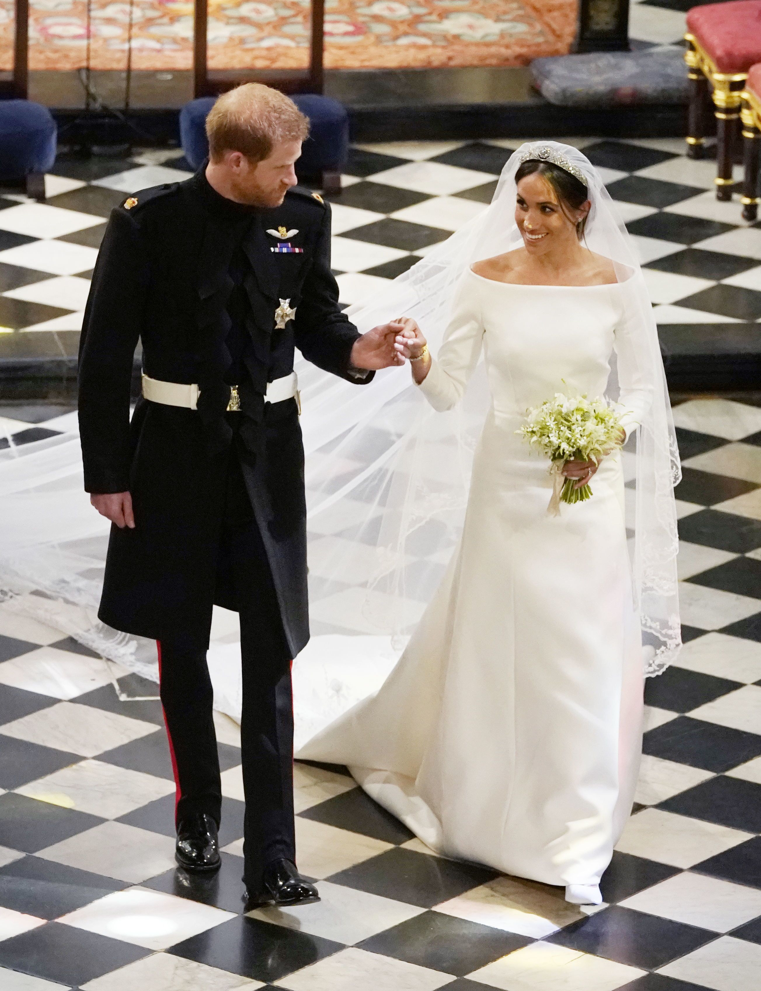 meghan markle white wedding dress