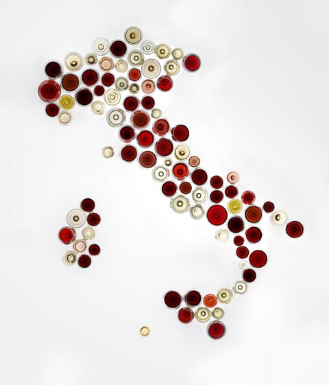 Italy wine map