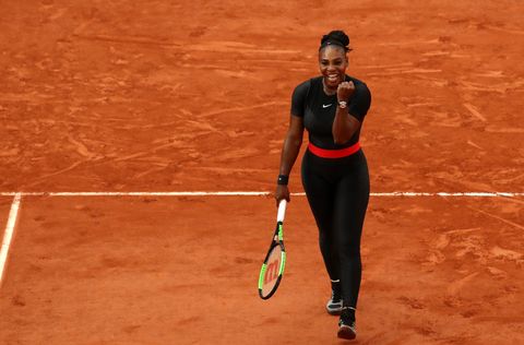 Serena Williams black nike catsuit