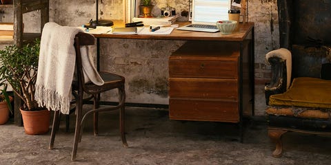 Desk with laptop in a loft best desk blankets