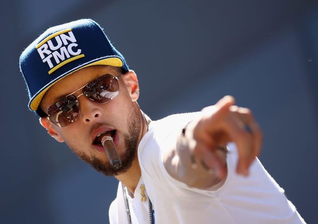 oakland, ca   june 12  stephen curry 30 of the golden state warriors points to the crowd during the golden state warriors victory parade on june 12, 2018 in oakland, california  the golden state warriors beat the cleveland cavaliers 4 0 to win the 2018 nba finals note to user user expressly acknowledges and agrees that, by downloading and or using this photograph, user is consenting to the terms and conditions of the getty images license agreement  photo by ezra shawgetty images