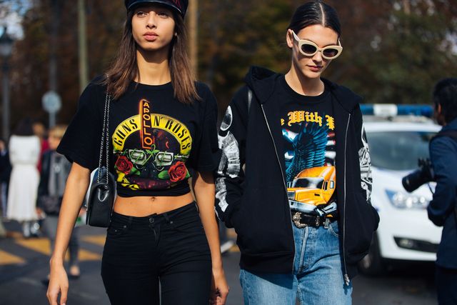 bombilla Siesta Plisado Las camisetas de rock son tendencia en otoño 2020 - Camisetas