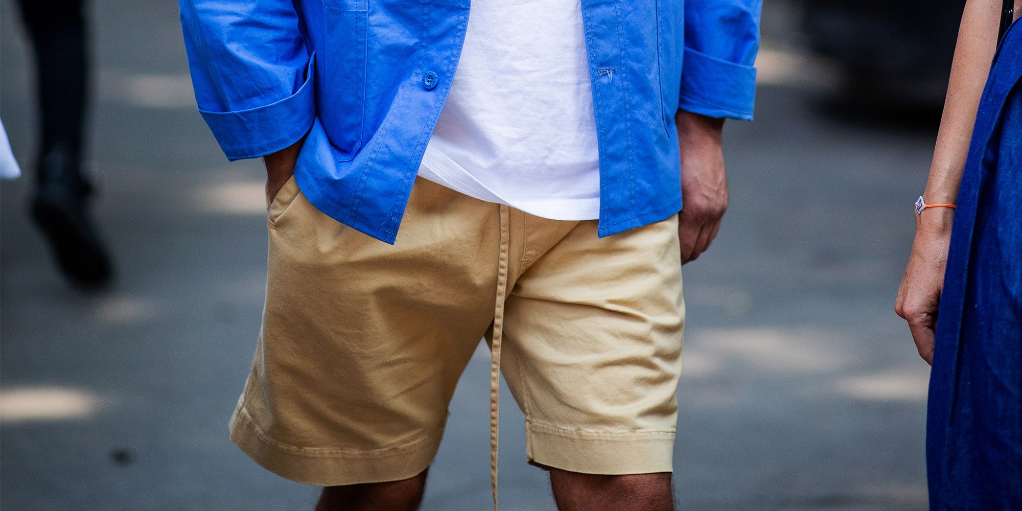Sweatwater Mens Drawstring Contrast Color Elastic Waist Summer Pocket Shorts