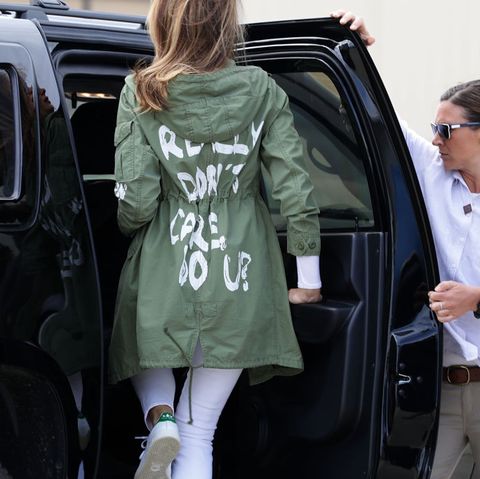 Melania Trump Admitted That She Wore Her "I Really Don't Care" Jacket to  Send a Message