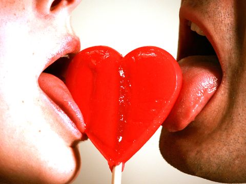 Lip, Red, Tongue, Mouth, Organ, Heart, Love, Close-up, Human body, Lollipop, 