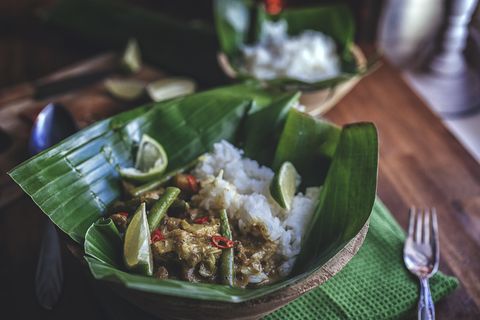 Dish, Food, Cuisine, Ingredient, Karedok, Nasi liwet, Produce, Rice, Recipe, Banana leaf rice, 