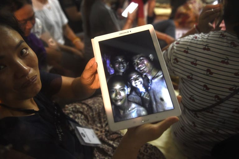 thai boys rescued ipad