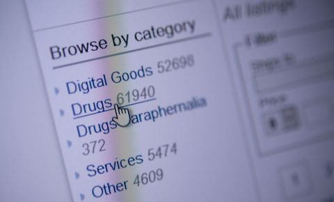 6 july 2018, stuttgart, germany a cursor is placed upon the button reading drugs on a darknet webpage photo sebastian gollnowdpa photo by sebastian gollnowpicture alliance via getty images