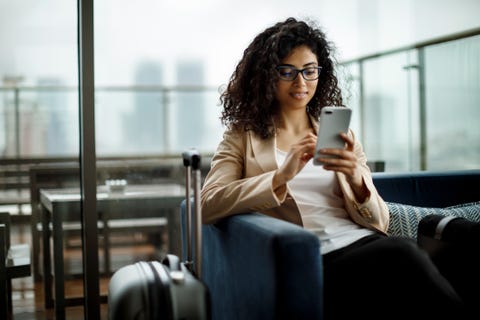 young businesswoman using mobile phone