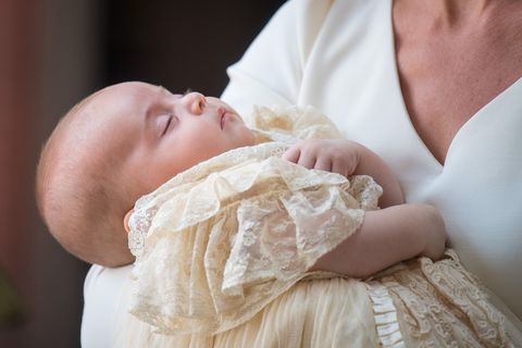 Prince Louis turned up fast asleep to his christening