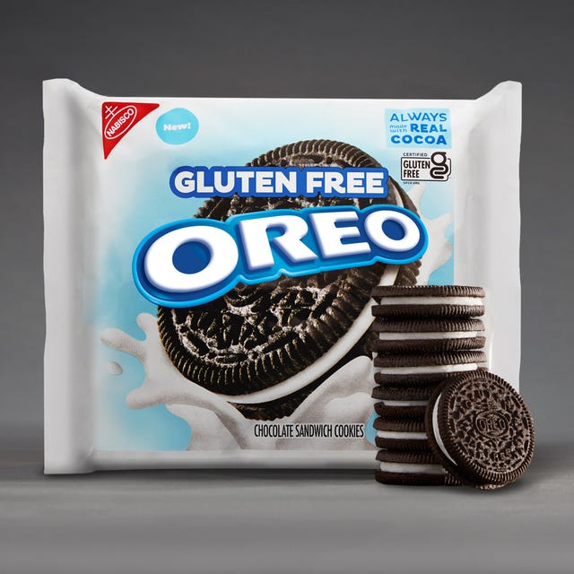 gluten free oreo cookies in white packaging