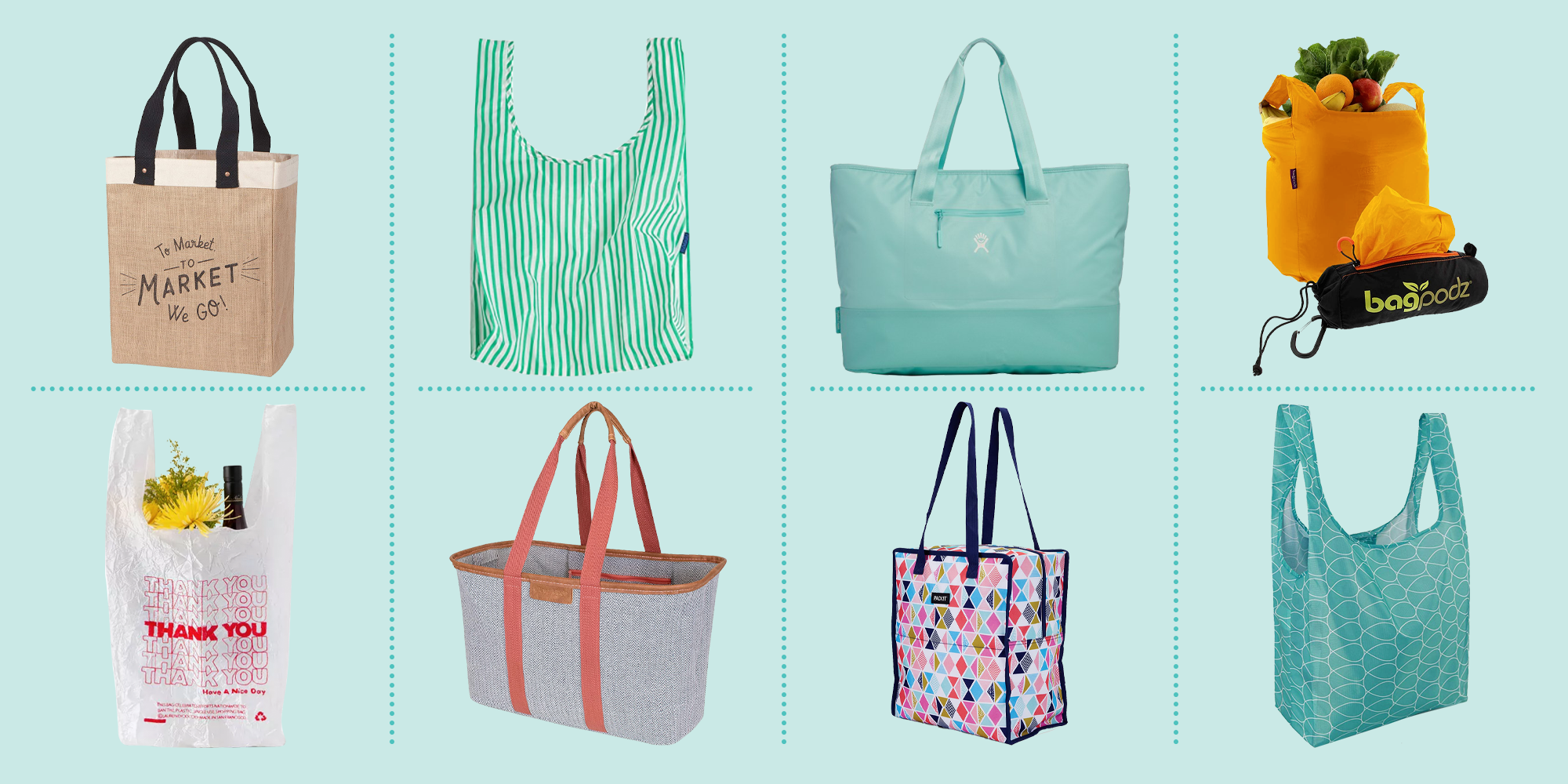 4 Colours Fold Up Reusable Polyester Shopper Shopping Bag Carrier Bag 