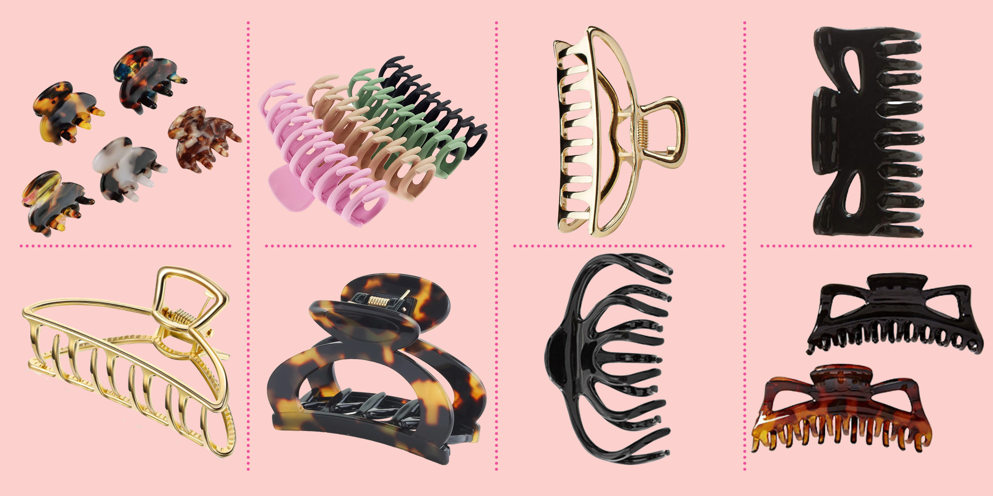 New Women Ladies Large Hair Claw Clamps Hair Clip Butterfly Claws Clamps 6 Color 