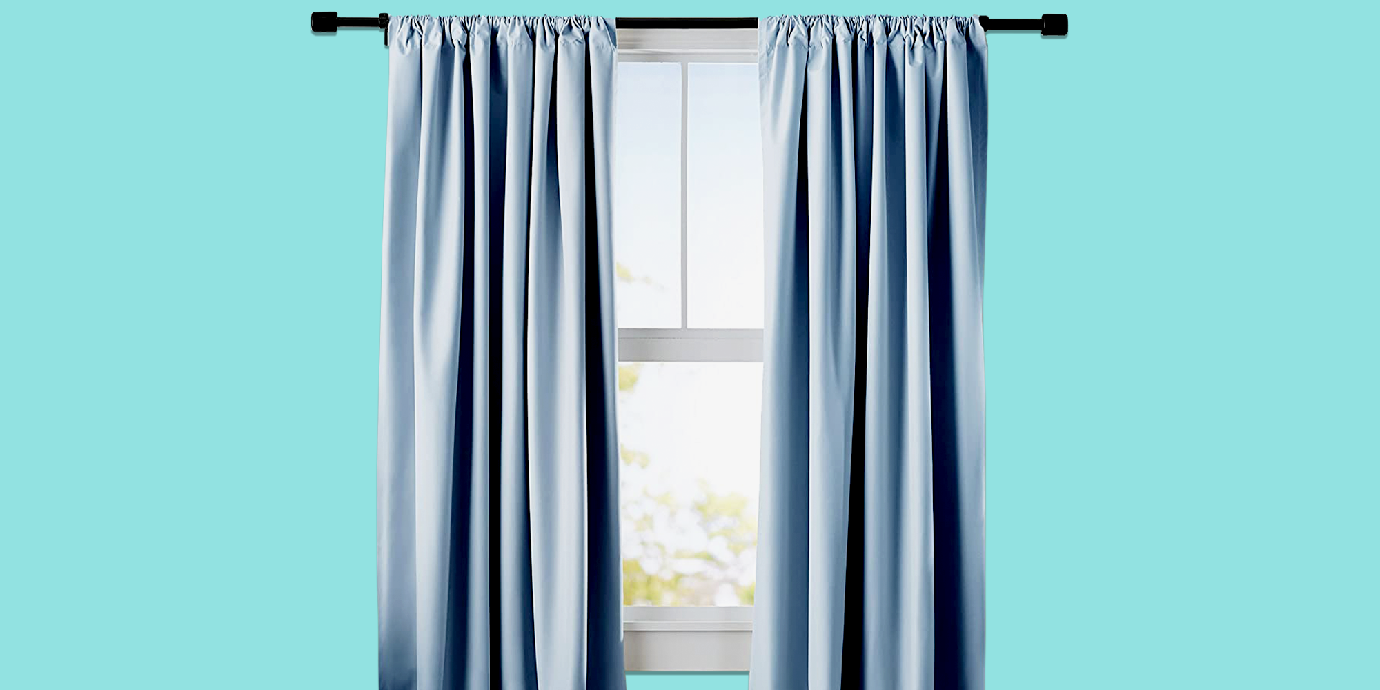 Blockout Black Drape Solid Window Curtain Eyelet Pleat Darkening Panel Home Deco 