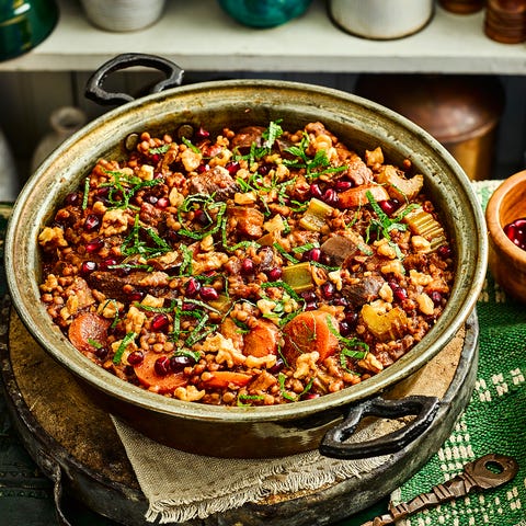 Lamb stew - Persian lamb stew with giant cous cous