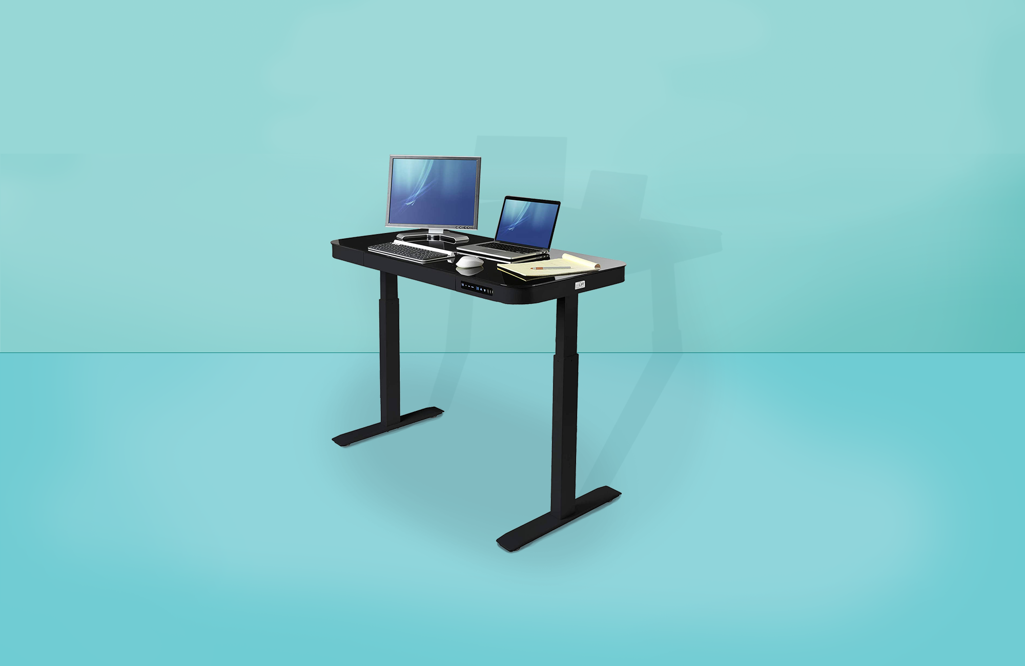 Home Office Adjustable Standing Desk Stand Up Desk Riser Computer Workstation US 