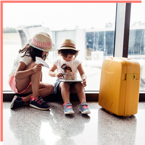 Child, Product, Snapshot, Yellow, Travel, Toddler, Vacation, Suitcase, Headgear, Footwear, 