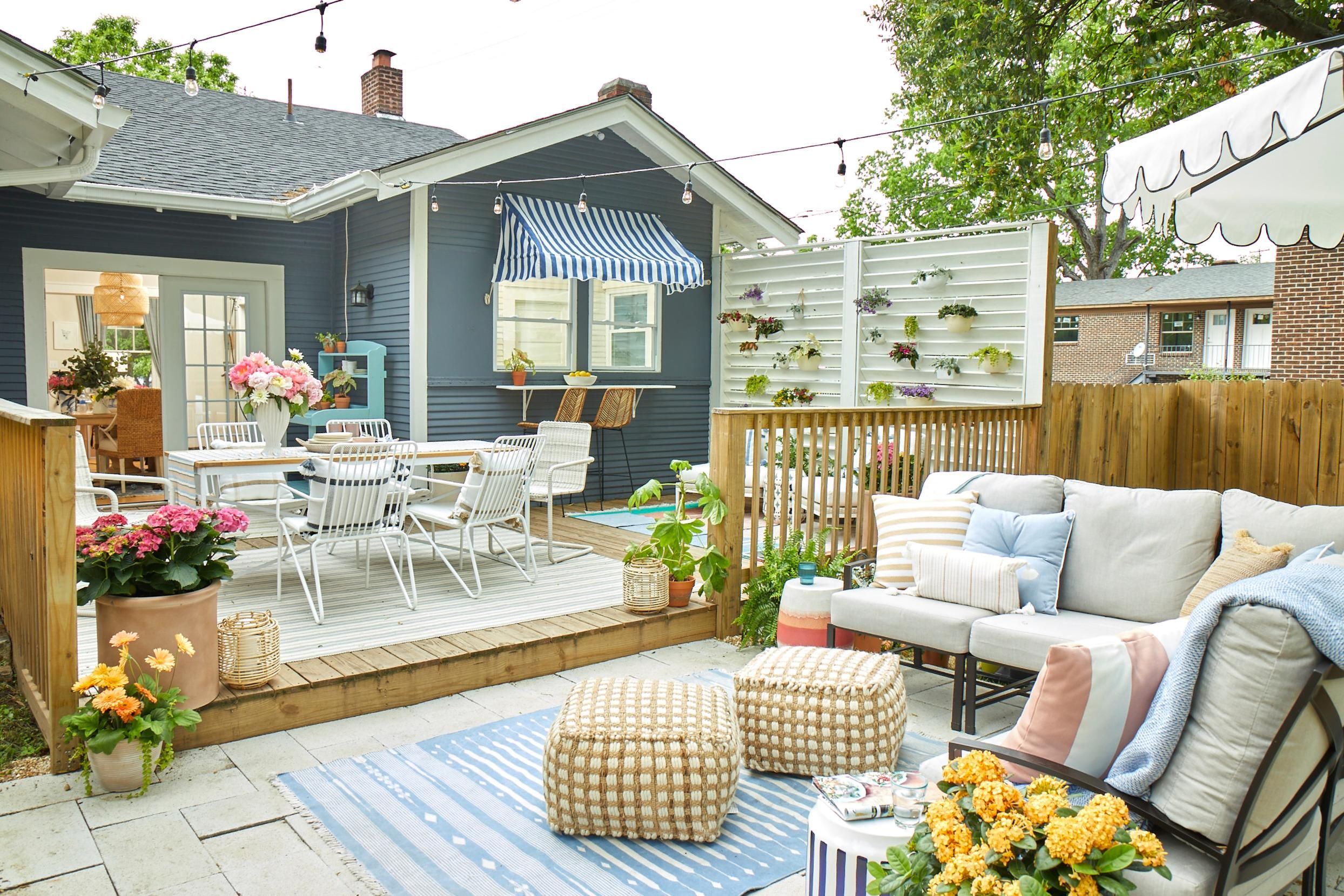 backyard patio set up