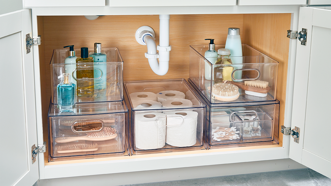 specialists in under bathroom sink pull out storage