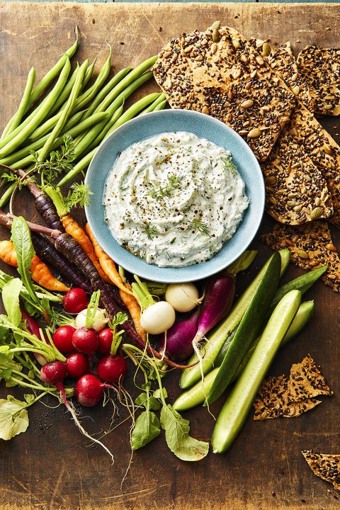 dill dip with vegetables super bowl snack
