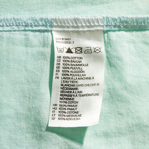 blank fabric care tag