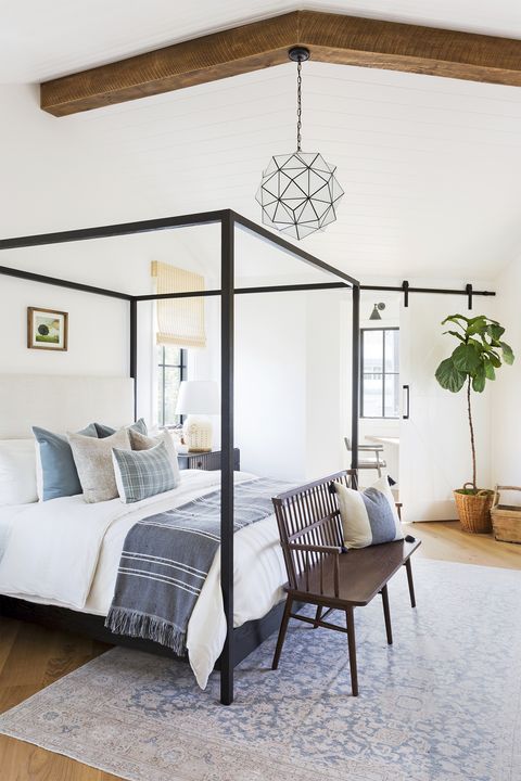 manhattan beach, ca, property, modern farmhouse style, bedroom photo by amy bartlam design by kate lester interiors