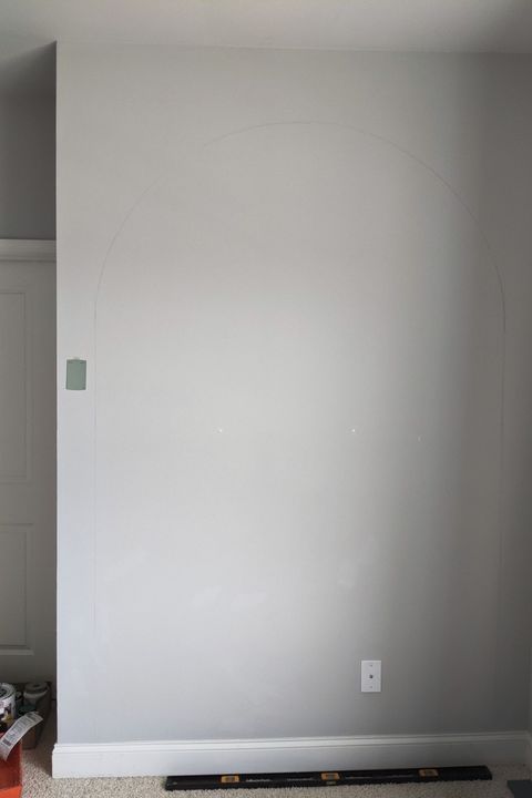 upcycling ideas, blank white wall with arch outline