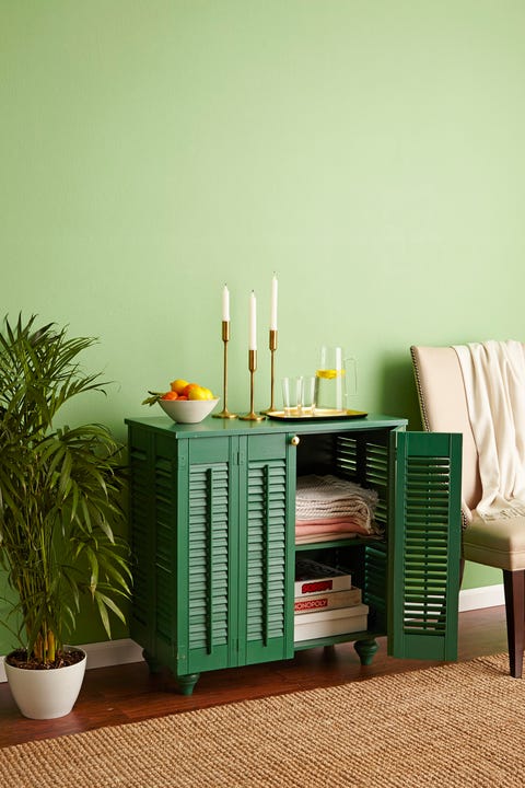green cabinet made from shutters green cabinet made from shutters
