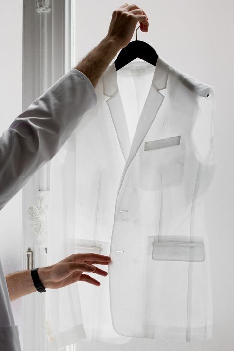 White, Suit, Clothing, Formal wear, Outerwear, Blazer, Tuxedo, Jacket, Uniform, White coat, 