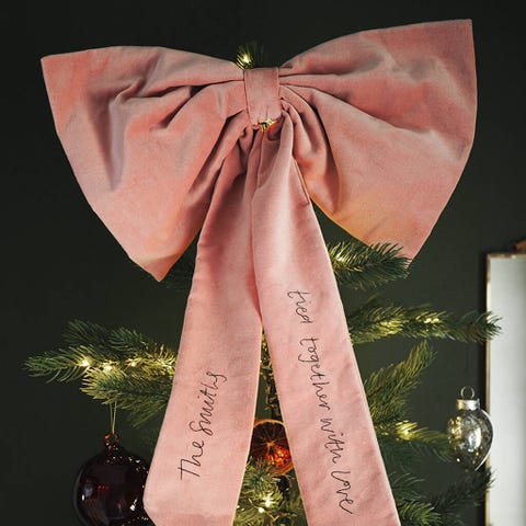 giant velvet tree topper bow