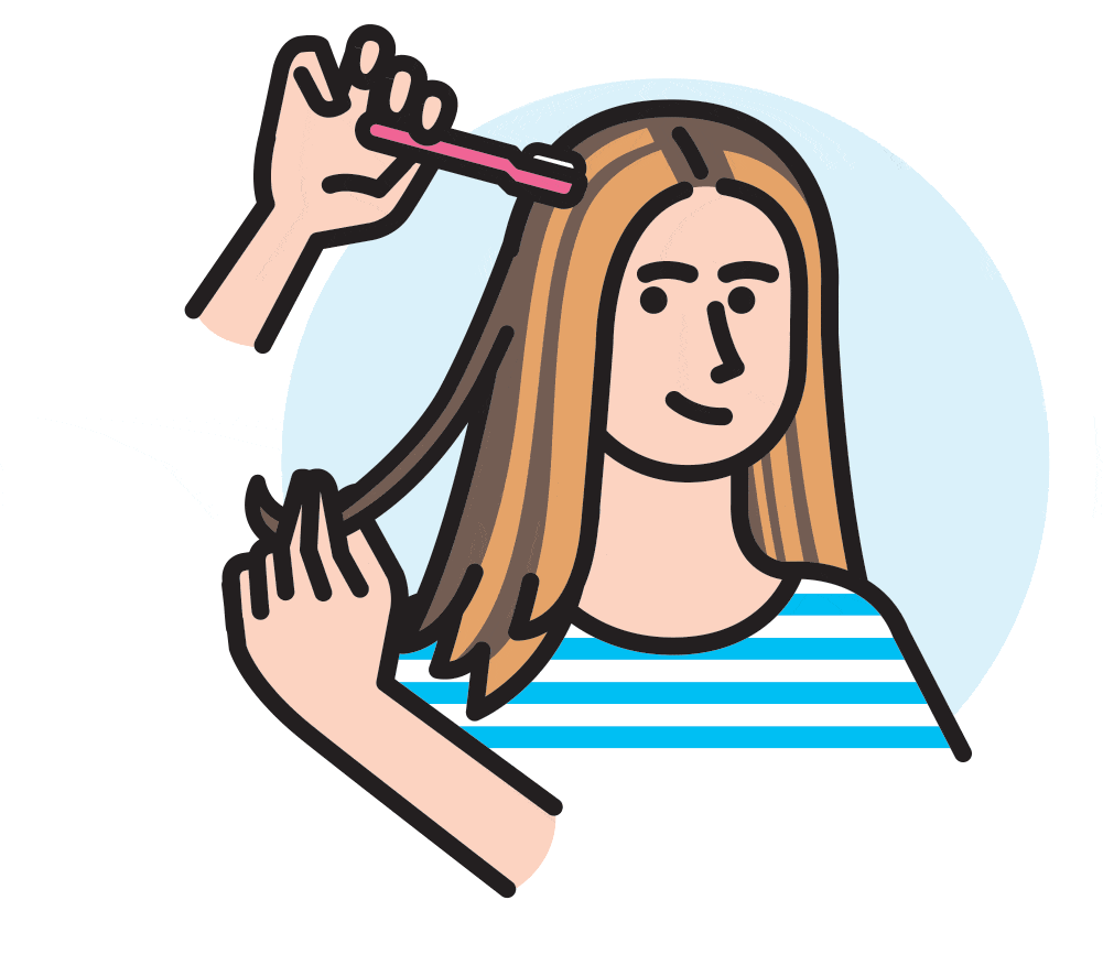 how to apply highlights to hair