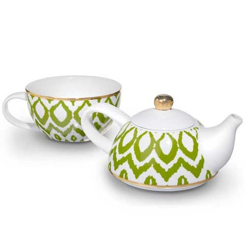 Ikat Tea Kettle and Cup Set image