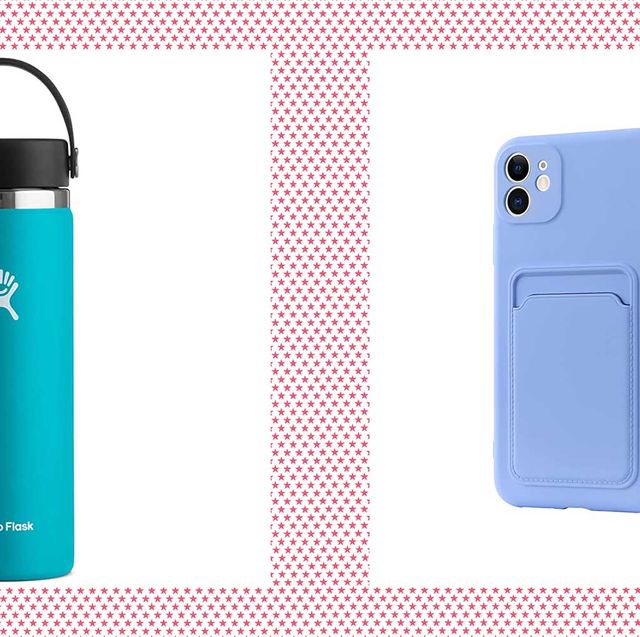 best gifts for college students  hydro flask water bottle and card holder wallet case for iphone