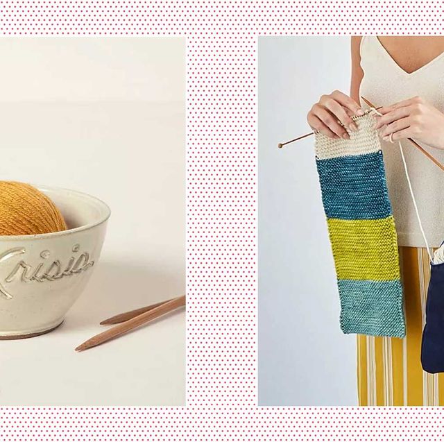 gifts for knitters  personalized yarn bowl and travel knitting bag