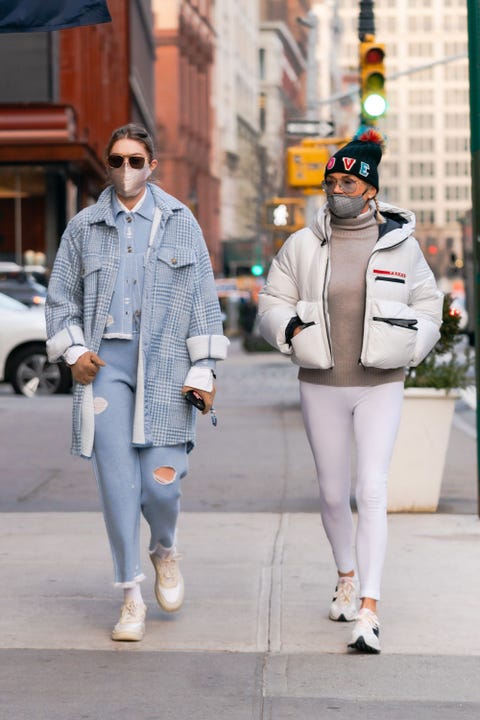 gigi hadid and yolanda hadid in new york city on january 13, 2021