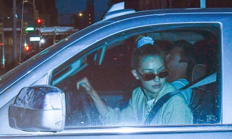 Gigi Hadid Drives A Car With Tyler Cameron In New York