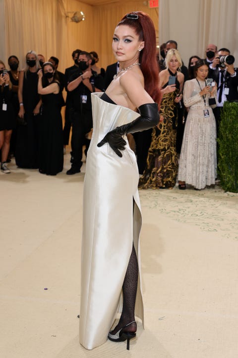 new york, new york september 13 gigi hadid attends the 2021 met gala celebrating in america a lexicon of fashion at metropolitan museum of art on september 13, 2021 in new york city photo by theo wargogetty images