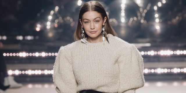 paris, france   february 27 editorial use only gigi hadid walks the runway during the isabel marant show as part of paris fashion week womenswear fallwinter 20202021 on february 27, 2020 in paris, france photo by kristy sparowgetty images