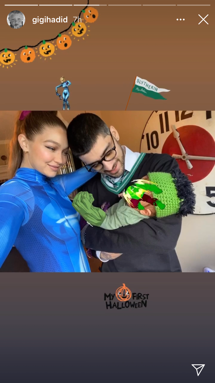 Gigi Hadid and Zayn Malik Share First Family Photo With Their Daughter for Halloween