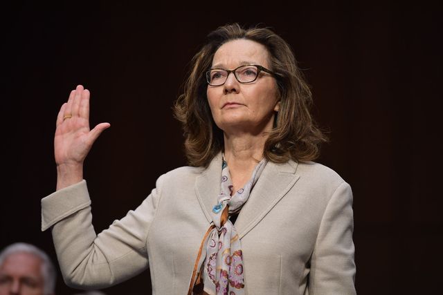 cia nominee gina haspel takes the oath during her confirmation hearing before the senate select intelligence committee on capitol hill may 9, 2018 in washington, dc photo by mandel ngan  afp        photo credit should read mandel nganafp via getty images