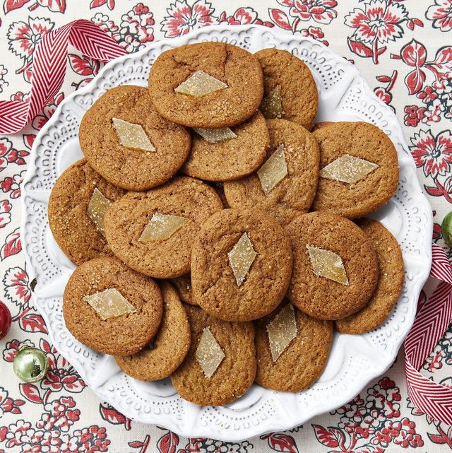gingerbread cookies with candied ginger