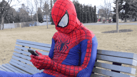 Spider-man, Sleeve, Red, Fictional character, Carmine, Outdoor furniture, Superhero, Outdoor bench, Costume, Electric blue, 