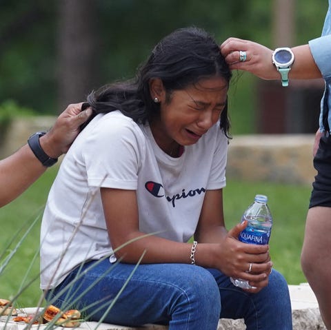 uvalde shooting survivor cries