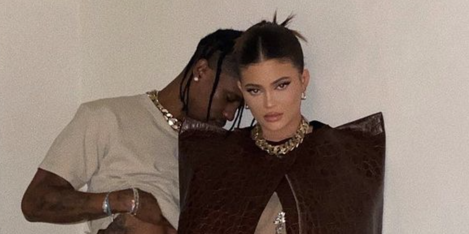 Kylie Jenner Poses with Travis Scott in 